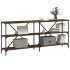 Mesa consola hierro madera ingeniería roble ahumado