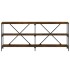 Mesa consola hierro madera ingeniería roble ahumado