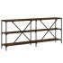 Mesa consola hierro madera ingeniería roble ahumado