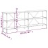 Mesa consola hierro madera ingeniería roble marrón 200x30x75