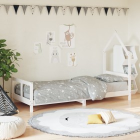 Estructura de cama para niños madera de pino blanco 80x200