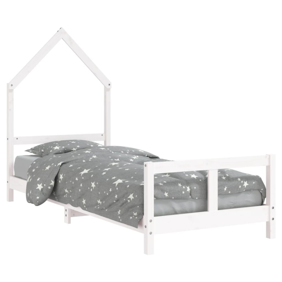 Estructura de cama para niños madera de pino blanco 80x200