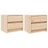 Mesitas de noche 2 uds madera maciza de pino 40x31x35,5