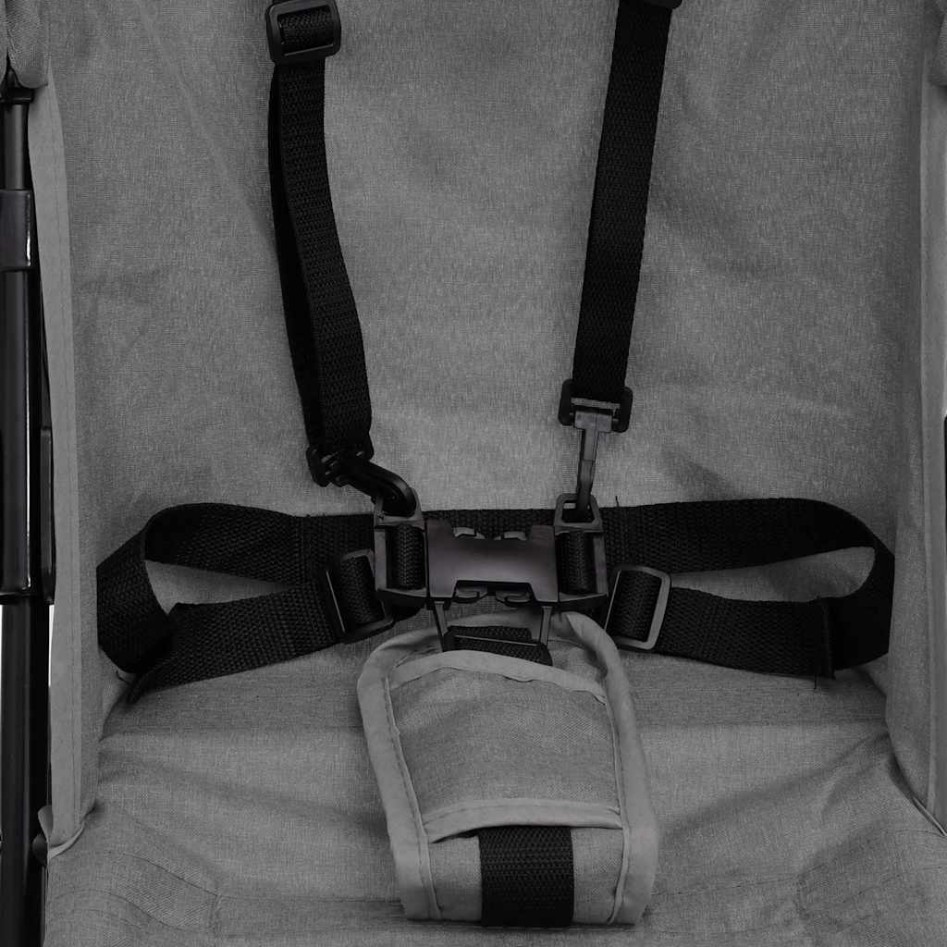 Silla de paseo de bebé acero gris claro y