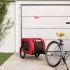 Remolque de bicicleta mascotas hierro tela Oxford rojo