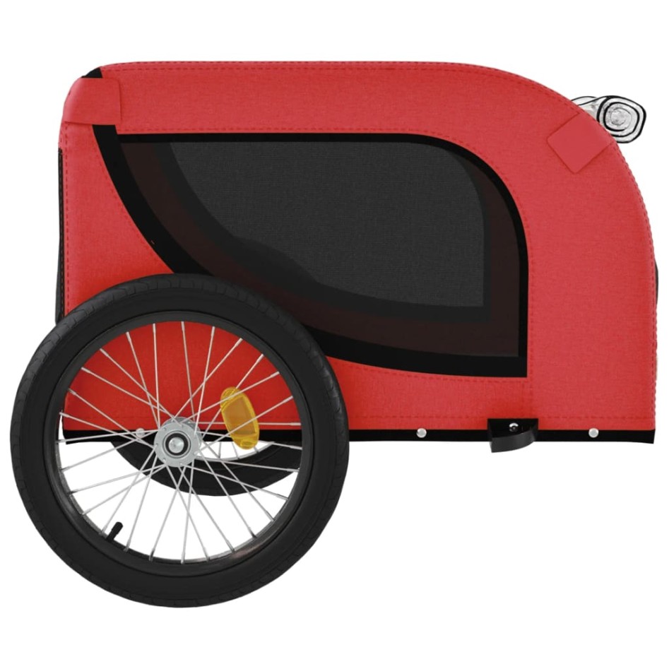 Remolque de bicicleta mascotas hierro tela Oxford rojo