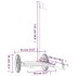 Remolque para bicicletas hierro negro 126x63x34