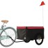 Remolque para bicicleta hierro negro y rojo 45