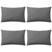 Cojines para exteriores 60x40 cm gris 4 unidades