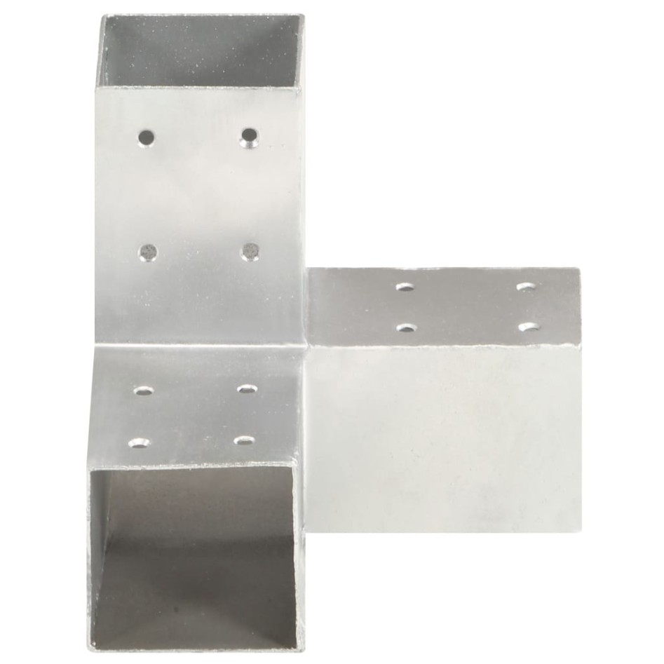Conectores de postes en Y 4 uds metal galvanizado 81x81