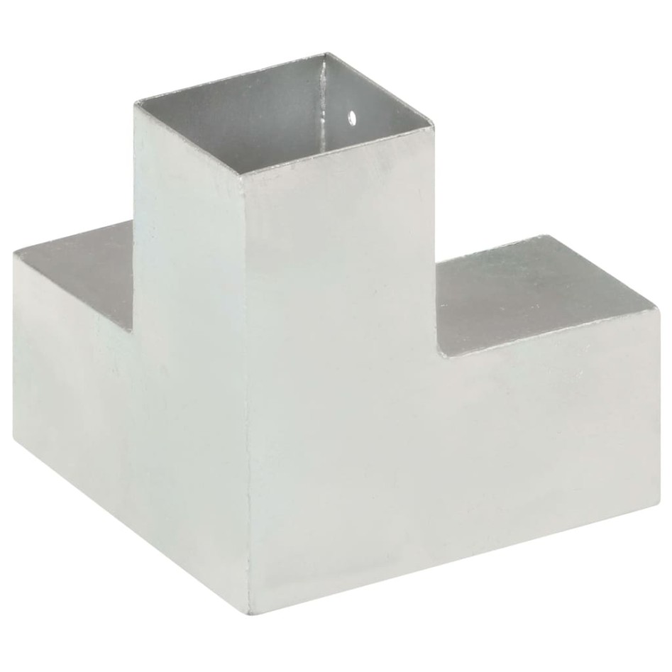 Conectores de postes en Y 4 uds metal galvanizado 81x81