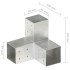 Conectores de postes en Y 4 uds metal galvanizado 81x81