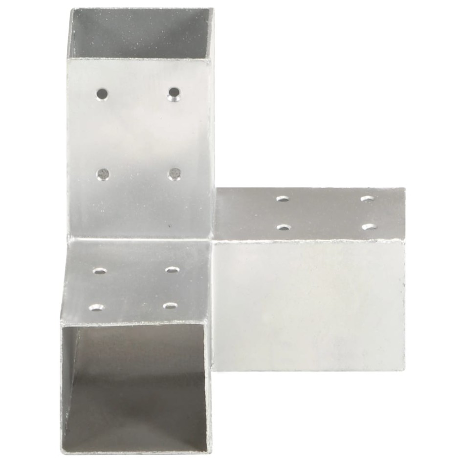 Conectores de postes en Y 4 uds metal galvanizado 71x71