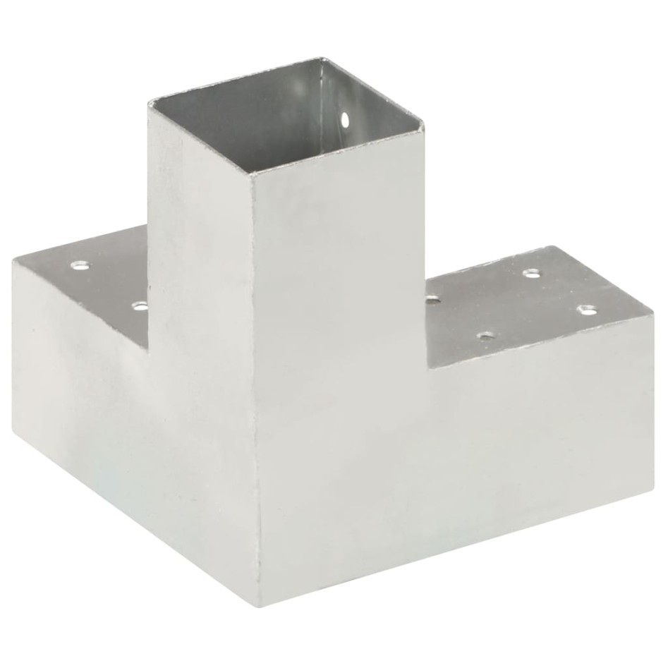 Conectores de postes en Y 4 uds metal galvanizado 71x71