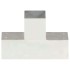 Conectores de postes en T 4 uds metal galvanizado 91x91