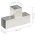 Conectores de postes en T 4 uds metal galvanizado 91x91