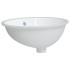 Lavabo de baño ovalado cerámica blanco 49x40,5x21
