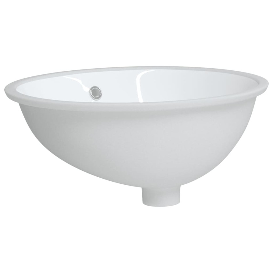 Lavabo de baño ovalado cerámica blanco 49x40,5x21