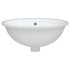 Lavabo de baño ovalado cerámica blanco 49x40,5x21