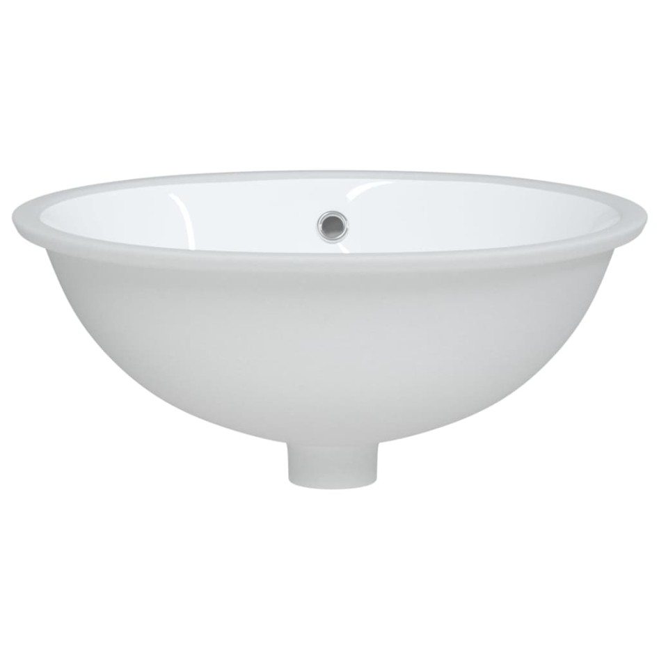 Lavabo de baño ovalado cerámica blanco 49x40,5x21