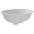 Lavabo de baño ovalado cerámica blanco 49x40,5x21