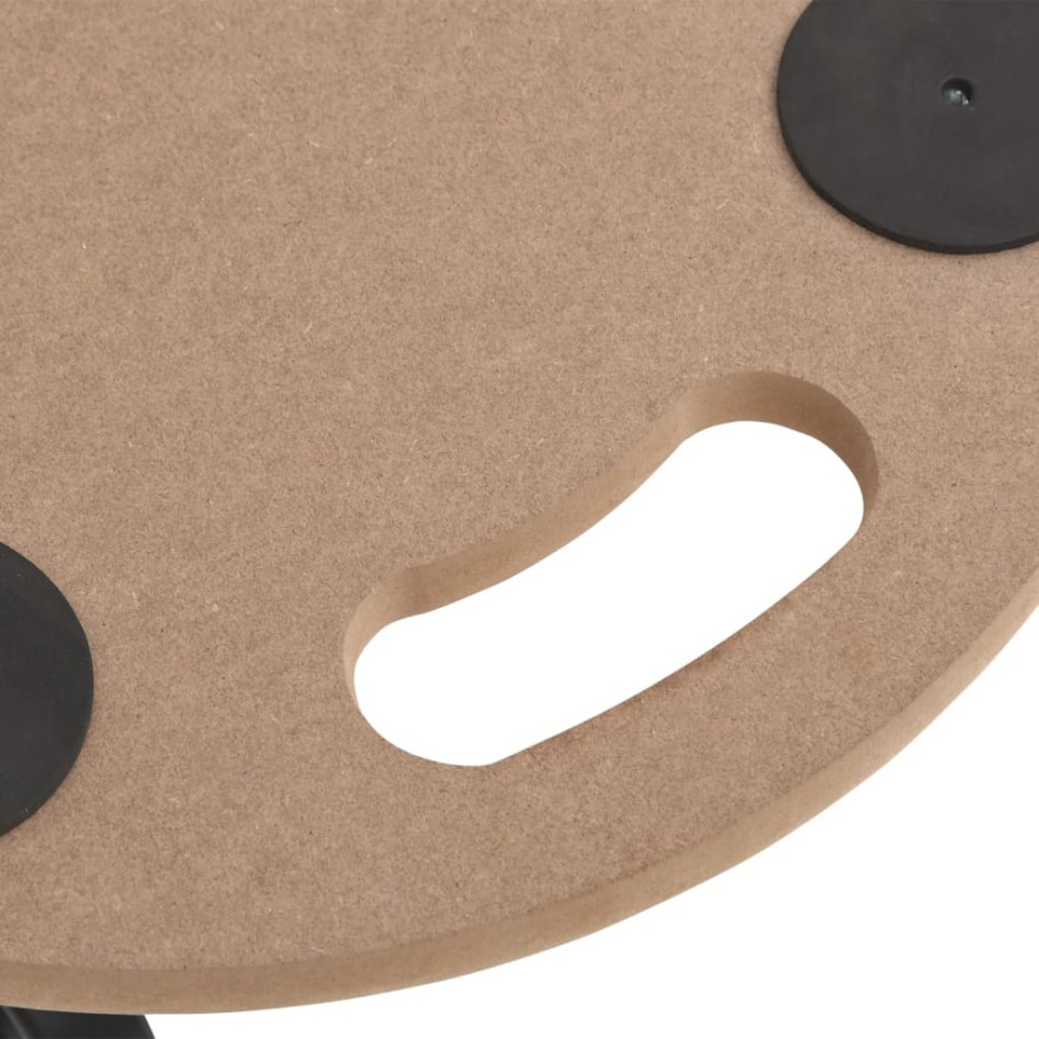 Soportes con ruedas 6 uds madera de ingeniería