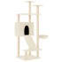 Rascador para gatos con postes de sisal crema 153
