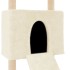 Rascador para gatos con postes de sisal crema 153