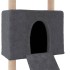 Rascador para gatos con postes de sisal gris oscuro 153