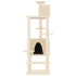 Rascador para gatos con postes de sisal crema 154