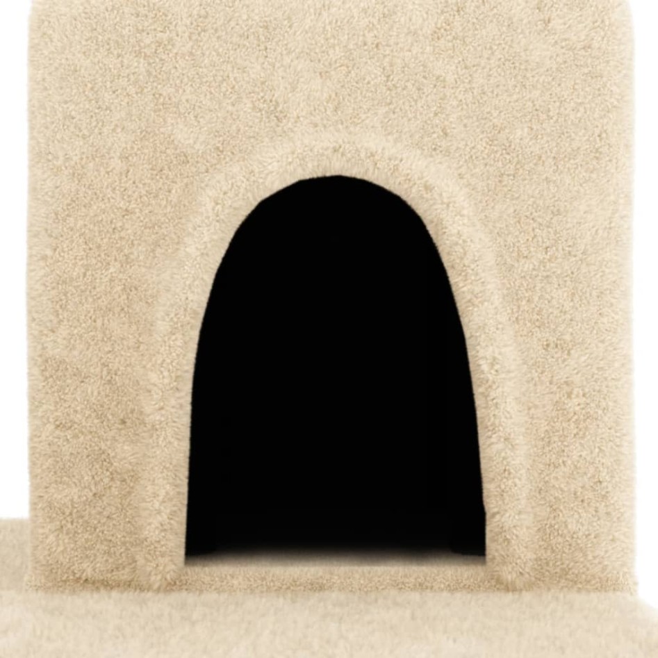 Rascador para gatos con postes de sisal crema 154