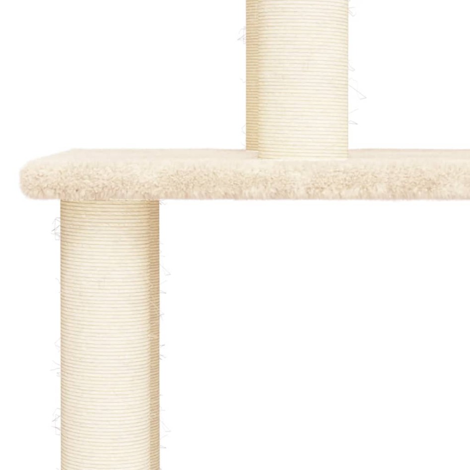 Rascador para gatos con postes de sisal color crema 183