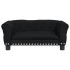 Cama para perros de terciopelo negra 70x45x30