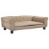 Cama para perros de cuero sintético color capuchino 95x55x30