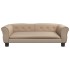Cama para perros de cuero sintético color capuchino 95x55x30
