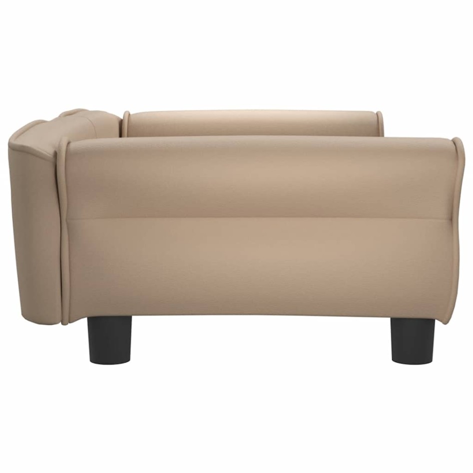 Cama para perros de cuero sintético color capuchino 95x55x30