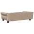Cama para perros de cuero sintético color capuchino 95x55x30