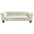 Cama para perros de terciopelo crema 95x55x30