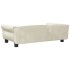 Cama para perros de terciopelo crema 95x55x30