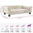 Cama para perros de terciopelo crema 95x55x30