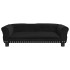 Cama para perros de terciopelo negro 95x55x30