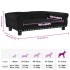 Cama para perros de terciopelo negro 95x55x30