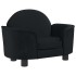 Cama para perros de terciopelo negra 66x40x45