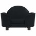 Cama para perros de terciopelo negra 66x40x45