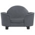 Cama para perros de terciopelo gris oscuro 66x40x45
