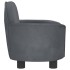 Cama para perros de terciopelo gris oscuro 66x40x45