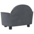 Cama para perros de terciopelo gris oscuro 66x40x45