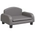 Cama para perros de cuero sintético gris 50x40x30