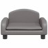 Cama para perros de cuero sintético gris 50x40x30