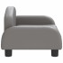 Cama para perros de cuero sintético gris 50x40x30